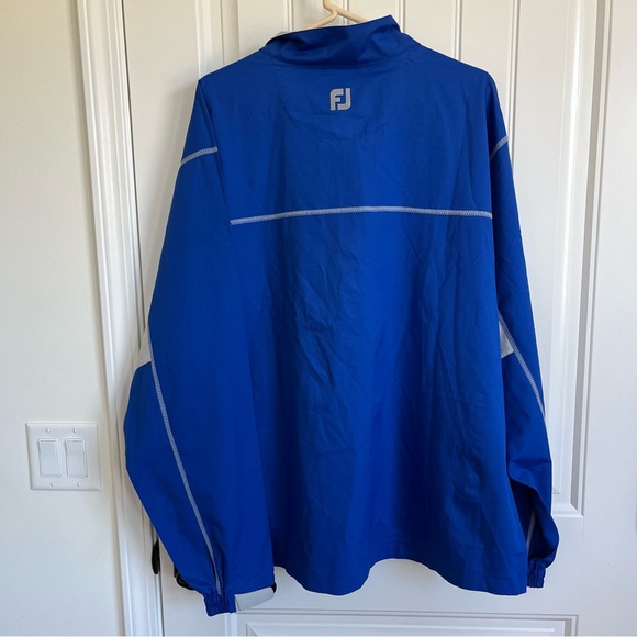 Footjoy FJ Men’s Blue Windbreaker Long Sleeve 1/4 Zip pullover XXL active golf - Picture 3 of 5